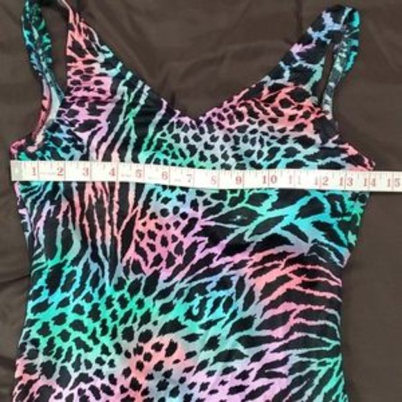 Vintage Jantzen Swimsuit Animal Rainbow - Picture 6 of 15